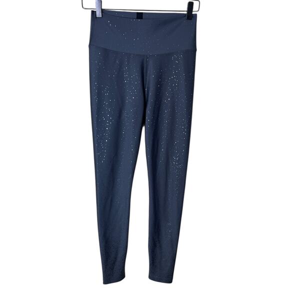 Peloton Women’s Large Shiny Leggings Gray Sparkle Full Length - Picture 1 of 6